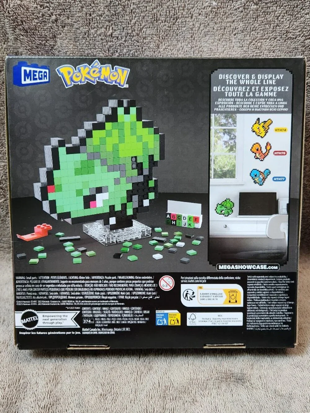 MEGA Pokemon Bulbasaur Pixel Art Building Kit - 374 pcs - NEW